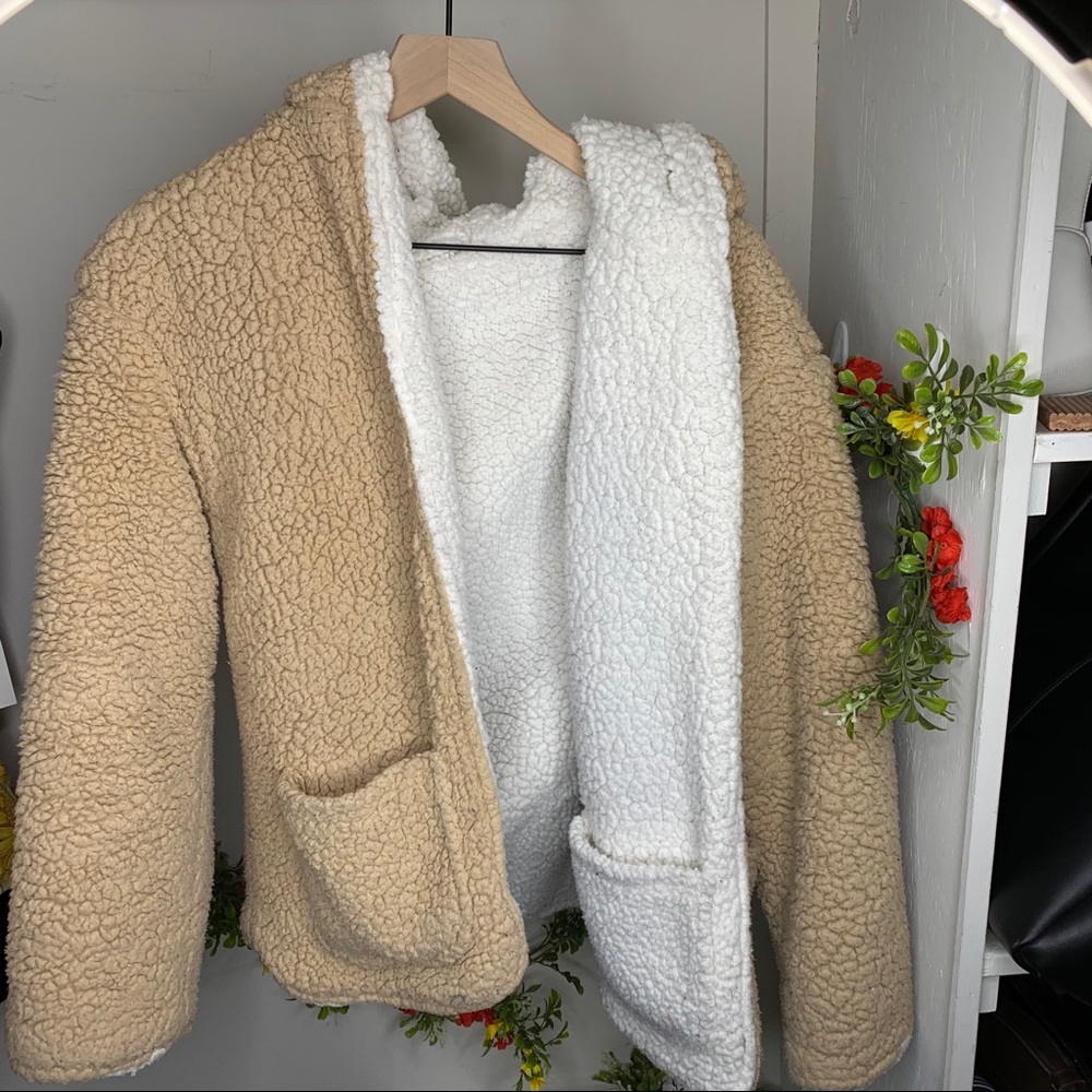 Love Tree Sherpa Reversible Coat